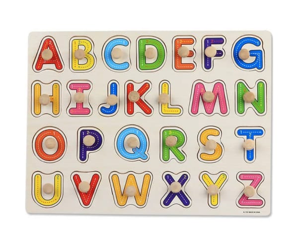 Peg Knob Puzzle - English Alphabet Upper Case