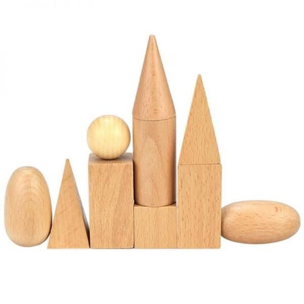 Wooden Mini Geometry Solids Set