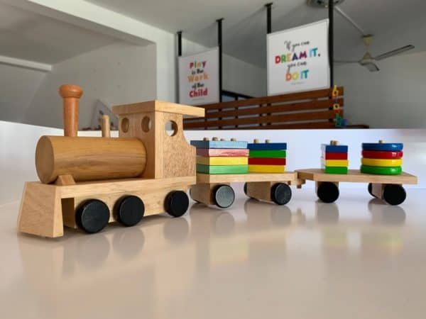 Shape Sorting Train - Wooden Color 1
