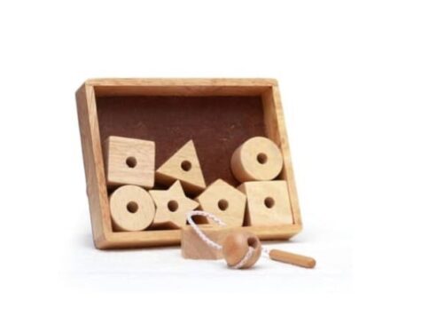 Threading Beads - Wood Finish