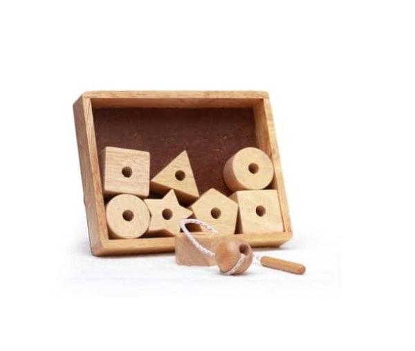 Threading Beads - Wood Finish