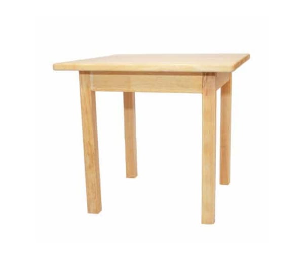 Nursery Table - White 24inch by 24inch - Wood Finish