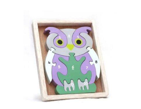 Jigsaw Puzzle Owl - 1-10 Numbers
