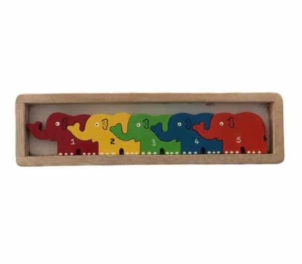 Jigsaw Puzzle - Elphant - 1-5 Counting