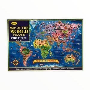 Map of the world puzzle game