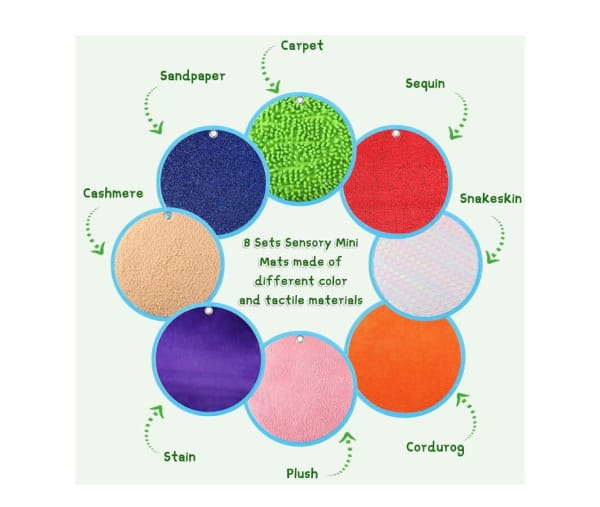 8 Pcs Sensory Mini Mats - Development Material