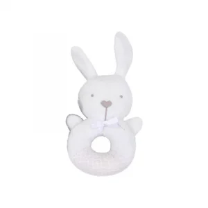 White Bunny - Rattle Toys - Cloth Toys for Kids