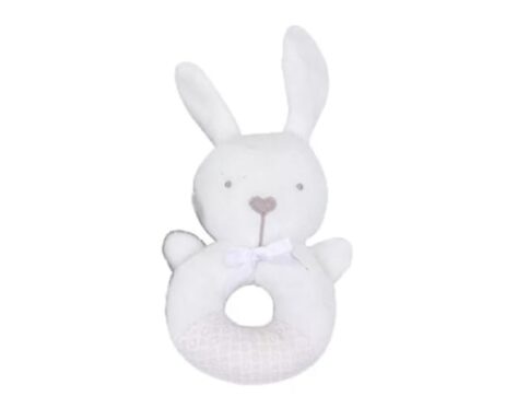 White Rattle Bunny – Cloth Toys for Infants