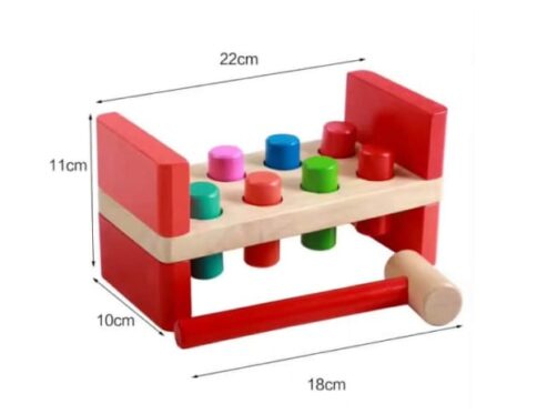 Pound and Play Wooden Pounding Bench - Educational Toy