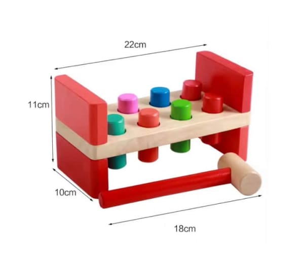 Pound and Play Wooden Pounding Bench - Educational Toy