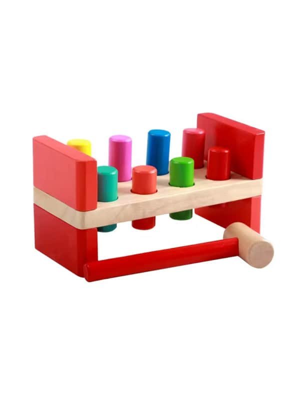 Pound and Play Wooden Pounding Bench