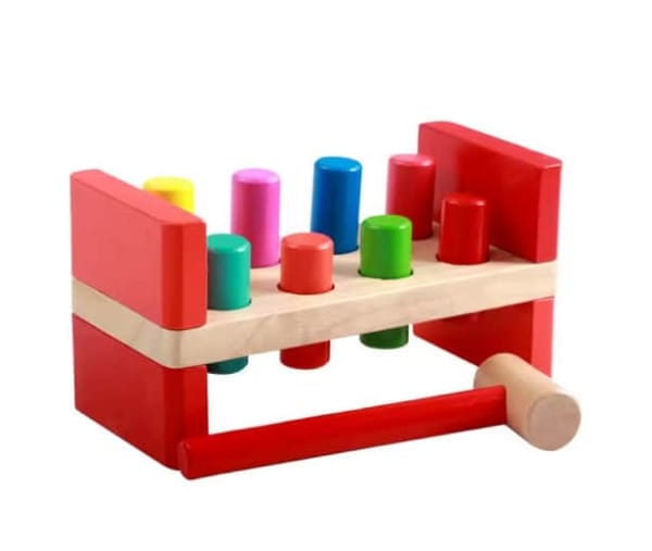 Pound and Play Wooden Pounding Bench